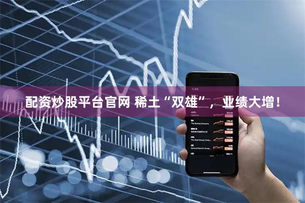 配资炒股平台官网 稀土“双雄”，业绩大增！